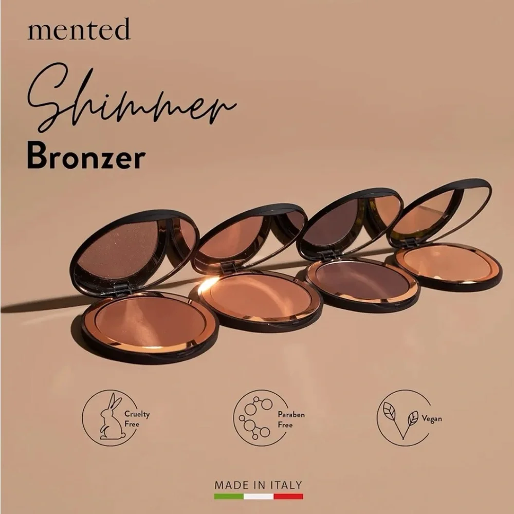 Mented Cosmetics Brown “Out of Office”Shade Bronzer Matte Pigmented Compact -NIB